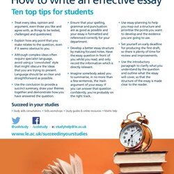 Tremendous How To Write An Effective Essay Ten Top Tips For Students Justification Capital Purchase Help