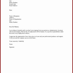Sterling Free Resignation Letter Template Microsoft Word Download Examples Due Sample Personal Reasons