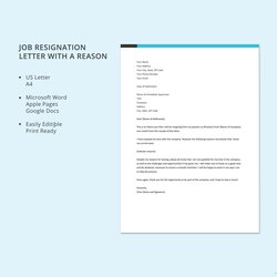 Legit Microsoft Word Resignation Letter Template Job With Reason