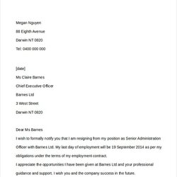 Out Of This World Free Letter Resignation Samples In Ms Word Application