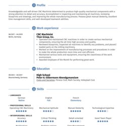 Spiffing Machinist Resume Sample Experienced Writers Profession Specifically Written Image