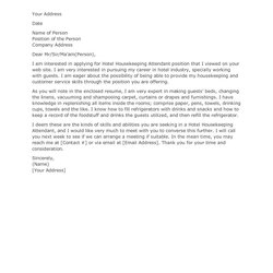 Superb Housekeeping Cover Letter Examples