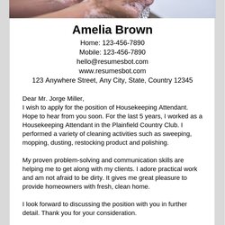 Terrific Housekeeping Cover Letter Samples Templates Word Rb Application Resume Sample