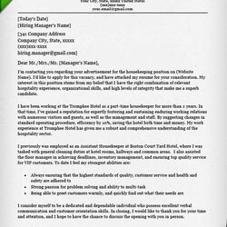 Out Of This World Cover Letter Samples For Housekeeping Jobs Housekeeper Sample Example Entry Level Aide