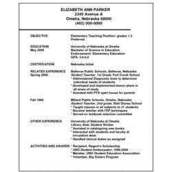 High Quality New Teacher Resume Examples Sample Resumes Education Teaching Position Objective Samples
