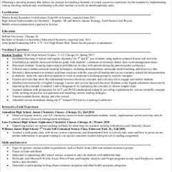 Free Teacher Resume Objective Templates In Ms Word Sample