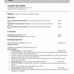 Sterling Resume For Teaching Positions Letter Example Template Objective In Ideas