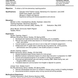 Wizard Professional Cover Letters For Teachers School Resume Teacher Examples Elementary Resumes Objective