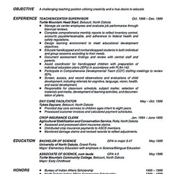 Admirable Have Your Own Best Teacher Resume Objective Examples Education Special