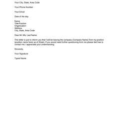 Perfect Printable Sample Letter Of Resignation Form Templates Free Simple Template Proof Income Format
