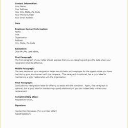 Cool Resignation Letter Template Free Printable Templates Download Of Samples Doc Format