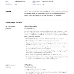 Perfect Home Health Aide Resume Sample Writing Guide Samples
