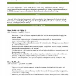 Wizard Home Health Aide Resume Samples Template Build
