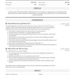 Home Health Aide Resume Sample Writing Guide Samples Classic