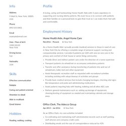 Marvelous Home Health Aide Resume Sample Writing Guide Samples Examples Choose Board
