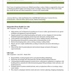 Sterling Home Health Care Aide Resume Samples Build