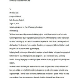 Perfect Cover Letter Examples Job Coordinator Nonprofit Sample Letters Template Example Templates