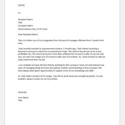 Superior Letter Of Retirement Resignation For Your Needs Template To Take An Early