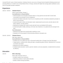 High Quality New Grad Nurse Resume Template With Examples Tips Nursing Rn Example