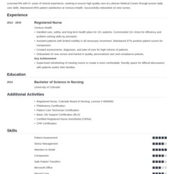 Registered Nurse Rn Resume Examples For Guide Nursing Objective Example Template