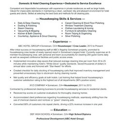 Hospital Housekeeping Resume Skills That You Should Know