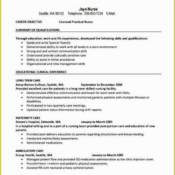 Superb Free Resume Templates For Nurses Of Licensed Practical Nurse