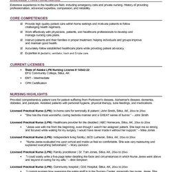 Exceptional Free Licensed Practical Nurse Resume Example Examples Nursing Sample Objective Template