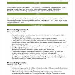 Matchless Medical Sales Representative Resume Samples Engineer Security Network Template Build