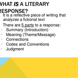 How To Write Literary Response