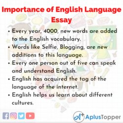 Capital Importance Of English Language Essay On About