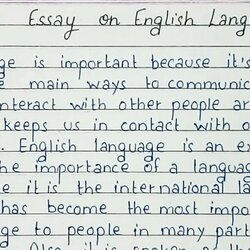Tremendous Write Short Essay On English Language
