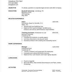 Very Good Free Sample Career Objective Statement Templates In Ms Word Resume Change