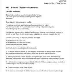 Super Free Sample Resume Objective Examples In Statement Example Business Templates