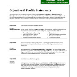 Magnificent Resume Objective Statement Template How To Create The Perfect One Engineering
