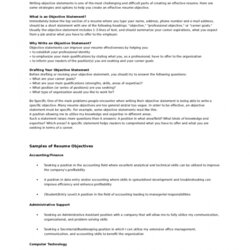 Marvelous Objective Statements For Resume In Statement Job Declaration