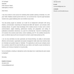 The Highest Standard Marketing Intern Cover Letter Examples Templates To Fill Estelle